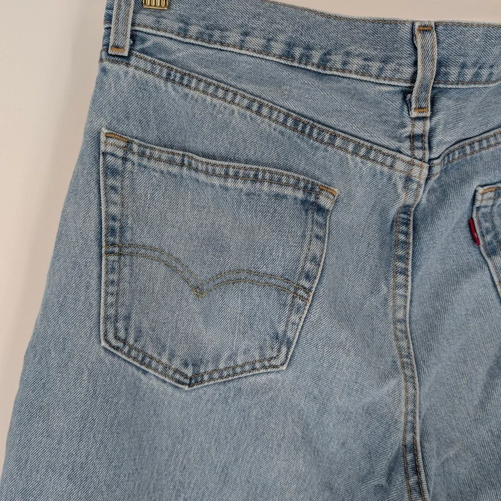 Levis 550 Relaxed‎ Fit Tapered Leg Light Wash Blue Denim Jeans Mens 34x34